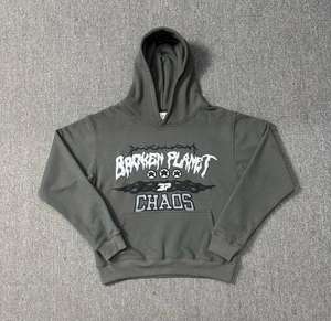 Fabricación Profesional de Alta Calidad, Sudadera con Capucha de Forro Polar 100% Algodón para Hombre, Conjunto Deportivo Estampado Cómodo para Invierno - Product Image 3