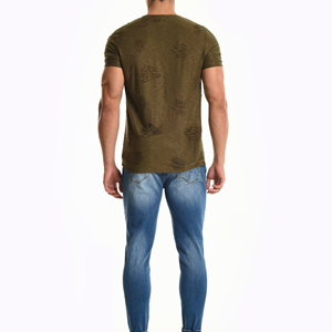 T-shirts streetwear en polyester/coton personnalisés avec logo, lourds, vintage, lavés, pour hommes, style décontracté, style urbain, livraison rapide - Product Image 2