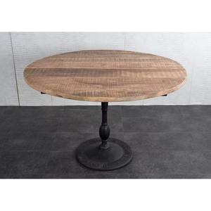 Table à manger industrielle moderne en fer et bois avec un design élégant, durable et imperméable pour l'atelier et la maison - Product Image 1