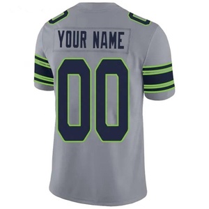 Maillot de football américain en maille polyester avec impression numérique de logo personnalisé pour adultes, taille plus, respirant, séchage rapide, antibactérien - Product Image 4