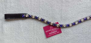 Alta calidad 100% cuero genuino hecho a mano ecuestre ceja banda suave acolchado cristal diseño precio al por mayor para propietarios de caballos - Product Image 2