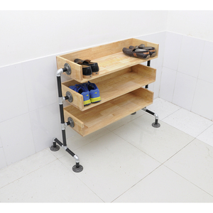 Meuble à chaussures moderne KG68001 à 3 niveaux 80x30x80 (cm) – Organisateur de salon au design épuré, style détachable, en tissu et bois, style moderne - Product Image 5