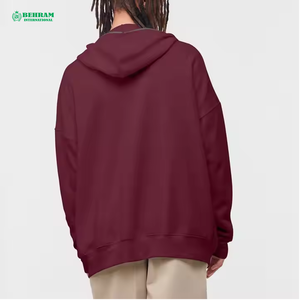 เสื้อฮู้ดดี้แบบซิปเต็มตัว ดีไซน์ใหม่ ยูนิเซ็กซ์ ทรงโอเวอร์ไซส์ รับสกรีนโลโก้และป้ายแบรนด์ส่วนตัว แห้งเร็ว - Product Image 4