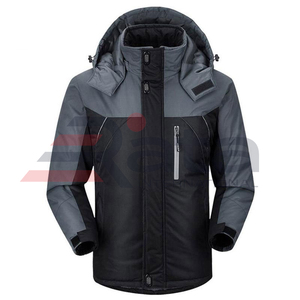 Gran oferta, chaqueta de invierno de talla grande para hombre, respetuosa con el medio ambiente, transpirable, a prueba de viento, impermeable, hecha con cuello levantado de lona de poliéster para - Product Image 4