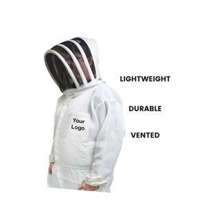 Veste de sécurité en tissu de coton respirant, fabriquée directement en usine, imperméable, couleur et taille personnalisées pour l'apiculture, adultes et enfants - Product Image 3