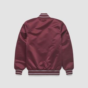 Veste universitaire en satin personnalisée avec nom et logo brodé 2025 vêtements d'extérieur Streetwear à vente chaude - Product Image 3