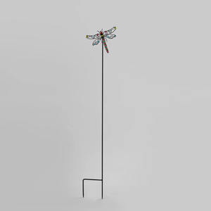 Estaca de jardín de Metal de hierro con acabado amarillo de diseño floral, palo de jardín hecho a mano con estilo, accesorios decorativos para exteriores - Product Image 3