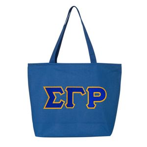 Sac fourre-tout en toile légère à fermeture ouverte pour femme Sigma Gamma Rho, personnalisable en couleur et logo, idéal pour les voyages - Product Image 1