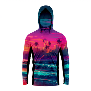 Ropa deportiva de diseño personalizado OEM, ropa de pesca, camisas con capucha, 100% poliéster, Spandex, impresión por sublimación, ropa de pesca - Product Image 6