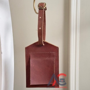 Étiquettes de bagage de nom de voyage en cuir véritable souple personnalisées étiquettes de sac de bagages les plus populaires avec boucle étiquettes de bagage de valise - Product Image 1