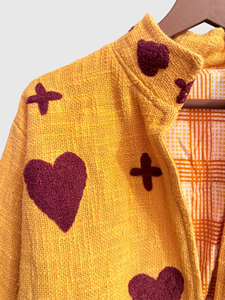 Veste matelassée à col mandarin brodée à la main avec des motifs floraux, manches longues, taille plus, vêtements de printemps pour femmes, style bohème en velours - Product Image 6