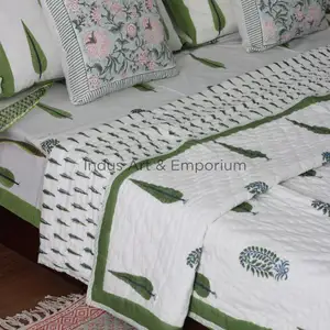 Производитель, Хлопковое одеяло ручной работы с цветочным принтом, оптовая продажа, Хлопковое одеяло с простыней