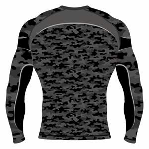 เสื้อรัดกล้ามเนื้อแขนยาวพิมพ์โลโก้เองสำหรับผู้ชาย เหมาะสำหรับ MMA BJJ เล่นเซิร์ฟ ป้องกันรังสียูวี ออกกำลังกายในยิม - Product Image 4