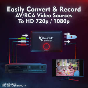 ตัวแปลง AV2HD รุ่น 2.0 (รุ่นที่สอง) แปลงและบันทึกวิดีโอจาก AV RCA Composite Video เป็น HDMI 1080P - Product Image 3