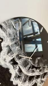 นาฬิกาติดผนังทำจากเรซินที่มีเอกลักษณ์ศิลปะทำด้วยมือนาฬิกาแขวนผนังศิลปะเรซินจากอินเดีย - Product Image 4