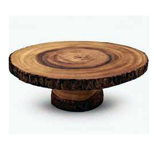 Bordure d'écorce de boulangerie décor rustique de mariage support à gâteau en bois décor de cuisine rustique pièce maîtresse rustique - Product Image 1