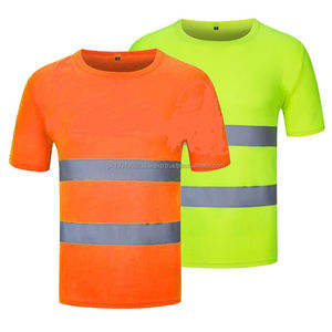 Camiseta de Alta Visibilidad 2025, Reflectante, Cuello Redondo, Chaleco de Trabajo Rápido, Ropa de Trabajo, Camiseta de Seguridad para Construcción para Hombre - Product Image 1
