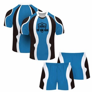 Meilleures ventes Vêtements de football rugby pour hommes Maillots et shorts rayés en impression par sublimation Vêtements de sport en polyester de haute qualité - Product Image 3
