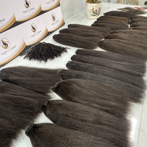 Venta al por mayor de Color Negro Natural Original Vietnamita Yaki Extensiones de Cabello Humano Yaki Extensiones de Cabello Liso - Product Image 5