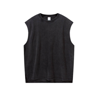Ensemble débardeur et survêtement de gymnastique de luxe pour hommes, short de survêtement uni personnalisé surdimensionné et respirant délavé à l'acide pour l'été Style décontracté