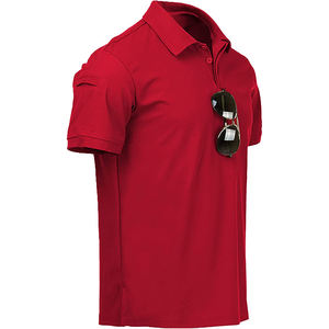 Polo Rojo Sólido para Hombre, Camisa Cómoda para Uso Diario, Fabricante OEM ODM - Product Image 2