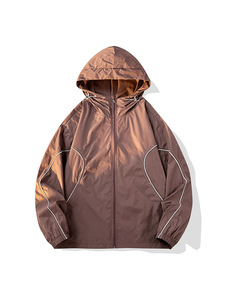 Chaqueta de Protección Solar UPF 50+ Personalizada por el Fabricante, 100% Poliéster, Secado Rápido, para Exteriores, al por Mayor, Sólida, de Manga Larga, con Capucha - Product Image 2