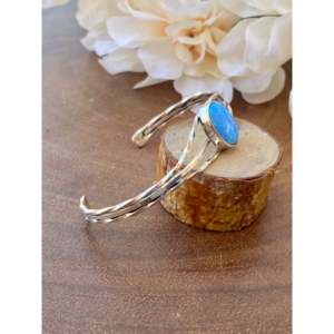 Pulsera de Moda Mark Barney con Ópalo Azul y Plata de Ley - Product Image 5