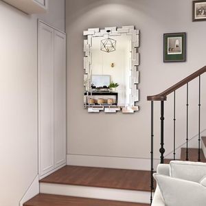 Vente en gros Miroir mural contemporain rond Cadre en acier brossé pour salles de bains modernes et bureaux à domicile pour les mariages - Product Image 4