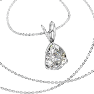 Collar con Colgante de Moissanita de Corte Pera de 2 Quilates en Oro Blanco Sólido de 14K para Mujer, con Cadena de Eslabones, para Fiestas y Regalos - Product Image 3