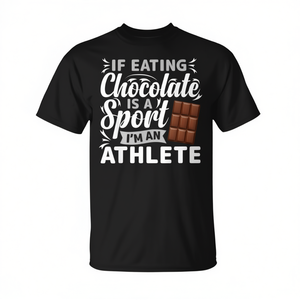 Camiseta Deportiva: Si Comer Chocolate Fuese un Deporte, Sería Campeón - Camiseta Promocional - Product Image 2