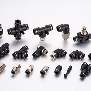 Acoplador rápido, accesorios de manguera de aire, Accesorios Neumáticos de plástico negro, piezas neumáticas, accesorios de empuje, Conector de tubo - Product Image 4