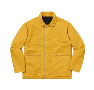 OEM personalizado de alta calidad de los hombres de algodón pesado chaqueta de trabajo con bolsillos de mano Turn Down Collar Zip Front para el invierno High Street Style - Product Image 1