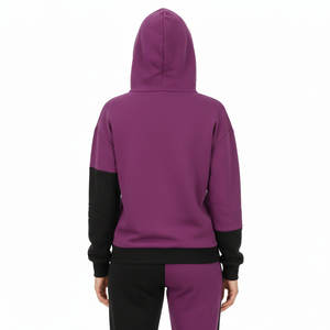 Compra al por Mayor Sudaderas Personalizadas para Mujer, Sudadera con Paneles en Contraste, Estilo Informal, Logotipo Propio OEM, Ajuste Holgado, Hombros Caídos, Sudaderas de Algodón - Product Image 3