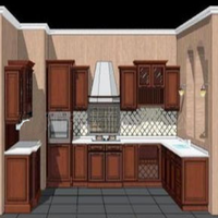 Meuble de cuisine modulaire moderne en bois massif et contreplaqué avec panneau de porte laqué, évier, crédence, charnières et robinet de villa inclus