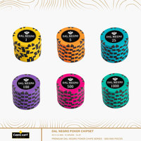 Dal Negro 14g Casino-Qualität Pokerchips aus Ton Luxus 43mm Keramik Durchmesser Benutzerdefiniertes Logo Farbe Monte Carlo Stil 10g Gewicht