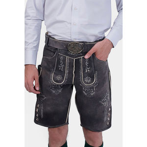 "Pantalones cortos bávaros de cintura media para hombre, ecológicos, duraderos, suaves, cómodos, personalizables, antiarrugas, colores brillantes sólidos" - Product Image 1