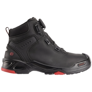 Botas de Seguridad de Cuero Braxton S3 SRC HRO EN20345 BAAK Negras/Rojas Talla 43 para Entornos Laborales - Product Image 2