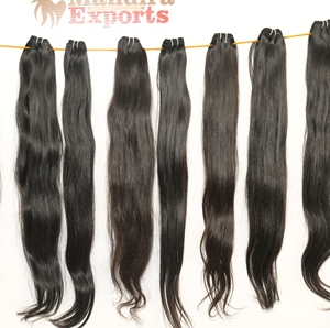 Extensiones de cabello humano peruano crudo de color natural recto de templo virgen joven negro sin procesar - Product Image 4