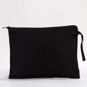 Women's Black Cotton <b>Wristlet</b> Clutch Pouch 10 7 Inches (25 18 Cm) - Product Image 1
