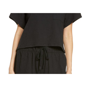 Top Pigiama Corto Honeydew Intimates Taglia XS Nero con Motivo Animale Cartoonesco in Morbido Jersey Traspirante con Elastico in Vita per Uso Domestico - Product Image 3