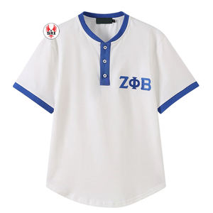 T-shirt en coton premium pour femmes avec broderie personnalisée de lettres grecques, t-shirt de la sororité Zeta Phi Beta - Product Image 1