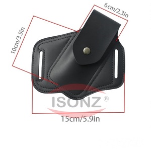 Etui en cuir à motif carré de haute qualité pour couteau pliant de 4 ''avec étui et boucle de ceinture Vente en gros fait à la main OEM/ODM - Product Image 3
