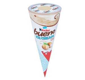 Superior Kinderr Bueno White Ice Cream <b>Cones</b> 4x90ml Smooth Cream Filled Ice Cream <b>Cone</b> Dessert For Global Wholesale Trade Supply - Product Image 1