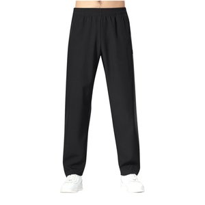 Pantalones informales de lino para hombre, pantalones holgados con cordón elástico en la cintura, piernas rectas, verano, Yoga, playa, Pan largo, ropa informal para hombre - Product Image 5