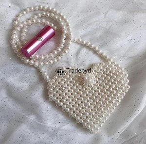 Luxe perle pochette sac de soirée sac à main de mariée à la main fête porter accessoire de créateur pour les femmes Tradebyd - Product Image 1