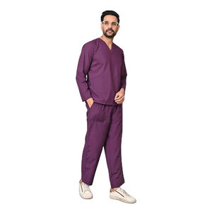 Ensemble de Blouses Médicales Homme de Haute Qualité en Gros, Personnalisable avec Logo, Col en V, Respirant, Séchage Rapide, en Velours Côtelé, pour Hôpital - Product Image 2
