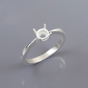 Nouveau composant de fabrication de bijoux en argent sterling 925 fait main, serti de 5 mm pour anneaux et bijoux en lait maternel avec zircone cubique, modèle 2026 - Product Image 3