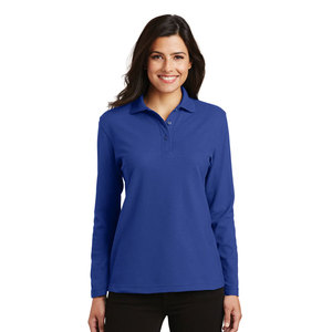 <b>Ladies</b> Performance Long-Sleeve <b>Polo</b> <b>Shirts</b> <b>Ladies</b> Podium Long Sleeve Pique Cotton <b>Polo</b> <b>Shirt</b> - Product Image 4