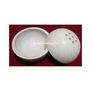 Quemador de Incienso de Piedra de Savia Natural Tallado a Mano, Forma Redonda con Diseño Clásico Hecho a Mano, Utilizado para Decoración del Hogar y Regalos - Product Image 1