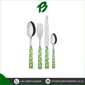 Distribuidor a granel de calidad estándar, precio bajo, venta al por mayor, 2 cucharas, 1 tenedor, cuchillo, mango de resina de moda, juego de cubiertos de India - Product Image 2